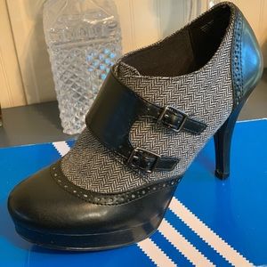 Black and plaid heels